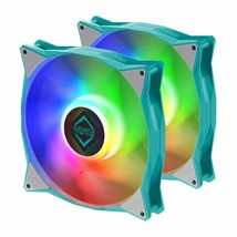 Iceberg Thermal Icegale Addressable Rgb 140Mm Pwm Dual Ball, 2-Pack) Teal - £27.81 GBP