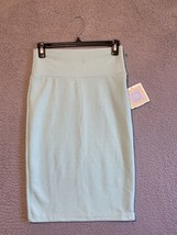 LuLaRoe Cassie Skirt XS Knee Length Unlined Pull On Teal Mint New - $9.80