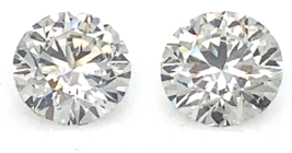 Lot De 2 Cvd Labo Grown Rond Coupe Diamants Certifié Igi Carats = 4.12 (J, VS2) - £9,050.02 GBP
