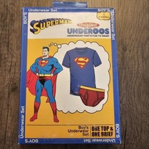 2014 DC Comics Boy&#39;s Superman Underoos Set T-Shirt Briefs Underwear Set - $10.84