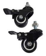 Set 2 Arbeit Regal Möbel Drehbar Rollen 3.8cm - Polyurethan, Schwarz - €21,49 EUR