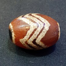 HIMALAYAN Indo Tibetan Central Asian incise agata perline decorate J5 - $78.15