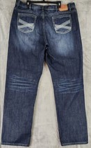 John B Stetson 1520 Jeans Mens 42 x 34 Blue Distressed Western Cowboy Pants - $59.39