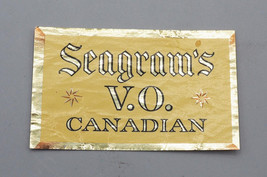 Seagrams V.O. Canadian Liquor Bottle Label - $14.84