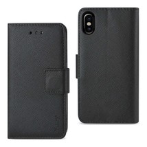 [Pack Of 2] Reiko I Phone X/iPhone Xs 3-IN-1 Wallet Case In Black - £19.97 GBP
