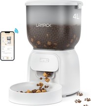 Smart Automatic Cat Feeder - Wifi Cat Food Dispenser With App Control Up To 15 P - £49.92 GBP