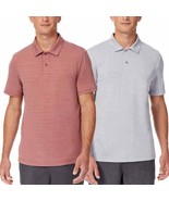 32 Degrees Cool Performance Polo, 2-Pack Rose/Gray  Men&#39;s Sz S-M  NWT - $21.36