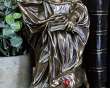 Catholic Priest Saint Dominic of Osma with Hound Dog Statue Patron Of As... - $29.99