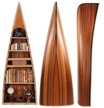 21&quot; Wood Brown Solid Wood Six Tier Boat Bookcase - $3,026.42