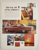 1962 Print Ad Ford Fairlane 500 Sports Coupe Challenger 260 V-8 Engine - $22.49