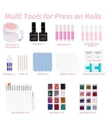 Acrylic Nail Kit Supplies w Mini UV LED Nail Lamp Base Top Coat &amp; More..... - €19,64 EUR