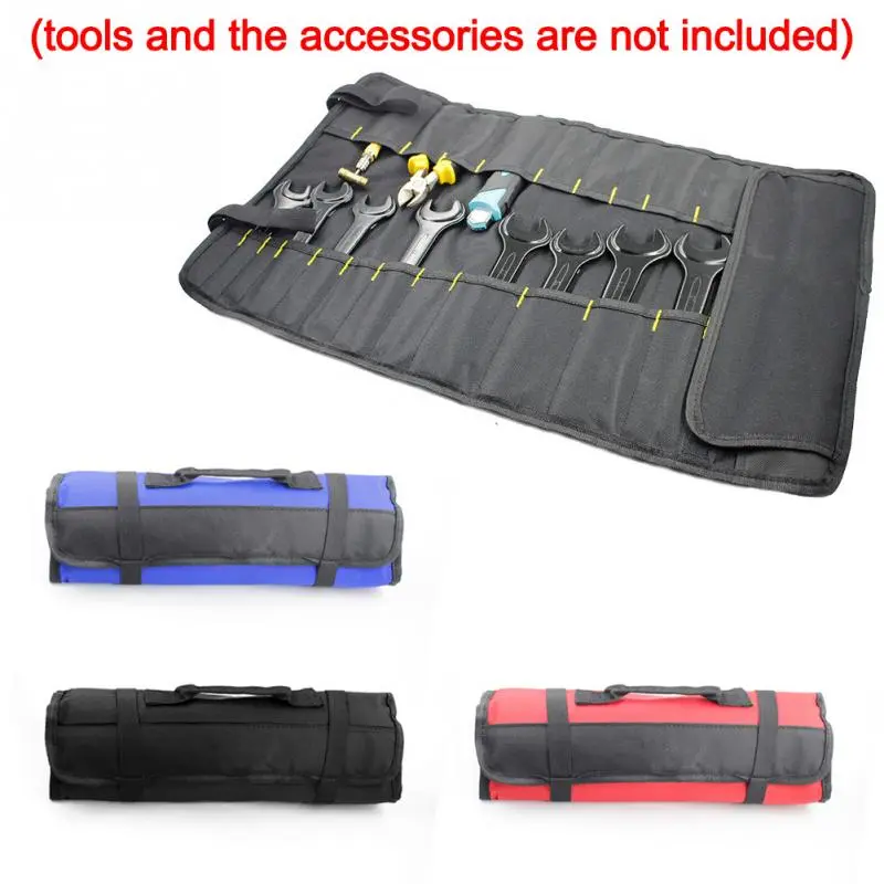 Multifunction Ox Cloth Folding Wrench Bag Tool Roll Storage Pocket Tools Pouch P - £52.30 GBP