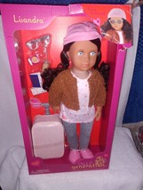 Our Generation Lisandra &amp; Rolling Luggage 18&quot; Travel Doll New - £30.84 GBP