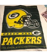 Vtg Wisconsin Green Bay Packers NFL Flag 27 1/2&quot; x 36 1/2&quot; Football Fan ... - $19.59
