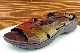 Earth Size 7 B Brown Slingback Leather Women Sandal Shoes Jolie - £15.42 GBP