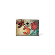 Vintage Anuschka Wallet Floral Bifold Card Organizer Purse *LOVELY* - £47.16 GBP