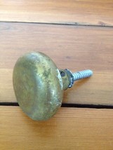 Vintage Antique Solid Distressed Brass Doorknob w/ Threaded Screw 2.25&quot; - £19.90 GBP