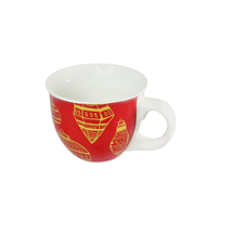 Starbucks Christmas Coffee Mug 14 oz Red &amp; Gold Ornaments 2015 - $14.83