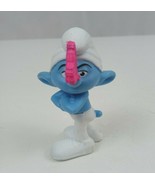 2011 Peyo McDonalds Toy The Smurfs Grouchy With Butterfly On Nose 3&quot; Tall - $4.02 CAD