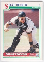 M) 1991 Score Baseball Trading Card - Steve Decker #710 - £1.54 GBP