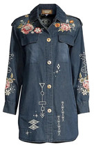 Johnny Was Oversized Denim Jacket Sz.XL Denim Blue - £181.89 GBP