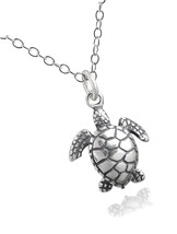 Marine Life Turtle Pendant Necklace - $66.14