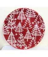 Vintage Red Christmas Desert Plate Trees 8 Inches Marks and Spencer - £11.82 GBP