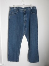 Wrangler Mens Blue Jeans 5 Star Relaxed Fit Straight Leg 42x30 Brand New - $564.41 MXN