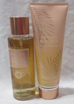 Victoria&#39;s Secret Fragrance Mist &amp; Lotion Set Lot of 2 PRIVATE SUNDECK citrus - £26.65 GBP