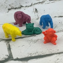 Tootsie Toys Rubber Animal Figures Safari Zoo Lion Rhino Gorilla #4 - £9.47 GBP