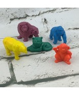 Tootsie Toys Rubber Animal Figures Safari Zoo Lion Rhino Gorilla #4 - £9.49 GBP