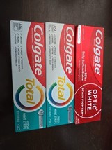 3 Pc Colgate Total Fresh Mint Stripe &amp; Colgate Optic White 3.3/4.2 Oz (B... - £11.84 GBP