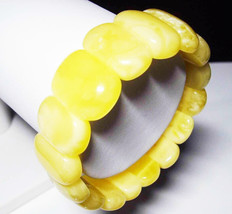 Classic white yellow amber bracelet massive amber jewelry, exclusive royal amber - £254.02 GBP