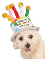 Rubies Birthday Cake Hat for Dogs Cats Small Animals with 6 Candles - $14.84