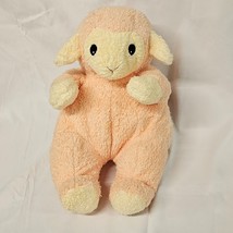 1999 Ty Lamybaby Plush Lamb with Rattle Peach Beanie Babies Pillow Pals Vintage - £14.72 GBP