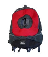 Yapper Wrapper Pet Travel Carrier Bag Backpack Red Grey &amp; Black 15&quot; X 11... - $19.55