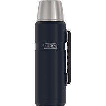 THERMOS Stainless King Vacuum-Insulated Beverage Bottle, 40 Ounce, Midnight Blue - £49.82 GBP