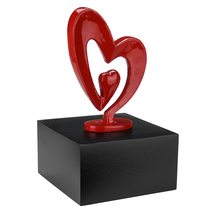 Remember Forever Red Heart - Sculpture Cremation Urn, Artistic Urn for Ashes (Me - £134.53 GBP+
