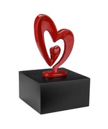 Remember Forever Red Heart - Sculpture Cremation Urn, Artistic Urn for A... - $168.30+