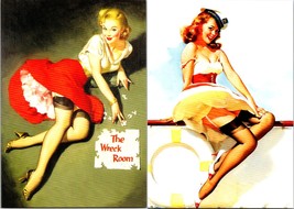 Gil Elvgren 1994 Sexy Pin-Up 6&quot;x4&quot; Canvas Postcard Lot #3 - $5.39