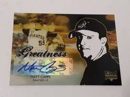 Matt Capps Pittsburgh Pirates 2006 Upper Deck Certified Autograph Card #157 - £6.18 GBP