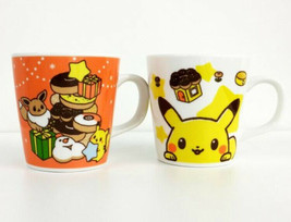 Pokemon Pikachu Eevee Christmas Mug Cup Mister Donut Limited Exclusive Lot 2 Set - £89.42 GBP