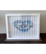 Shem Tov Am Yisrael Chai - Blue Heart & Israeli Star 3D Sculpture in Lucite Case - $1,495.00