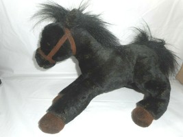 Wells Fargo MIKE Black Brown Legendary Pony Horse Plush Stuffed Animal Toy 2016 - £15.67 GBP
