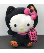 HELLO KITTY Ty Beanie Baby 6&quot; BLACK CAT Halloween Costume - €10,93 EUR