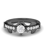 Antique White 5.00 MM Diamond Round Cut Batman Designed Wedding 925 Silv... - $121.72 CAD