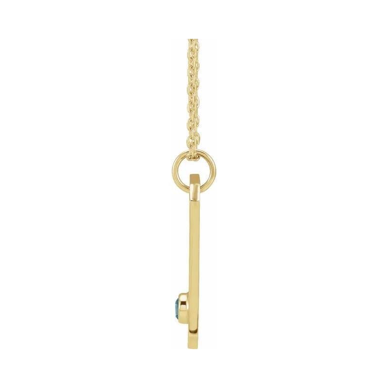 Scorpio Zodiac Constellation Zircon and Diamond Necklace 14k Yellow Gold  Item image 2