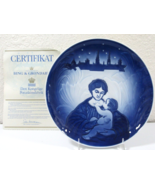 1987 Bing &amp; Grondahl and Royal Copenhagen Christmas Plate with COA - $370.35 MXN