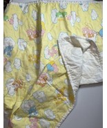 Vintage 80s Care Bears 33 By 41” Blanket Quilt Nursery Baby Toddler Bedding - £17.92 GBP