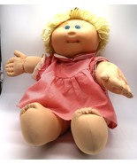 1985 Vtg Cabbage Patch Kids Doll Dress Dimples Blonde Hair Blue Eyes Xenis - $937.10 MXN